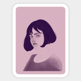 Purple Girl Sticker